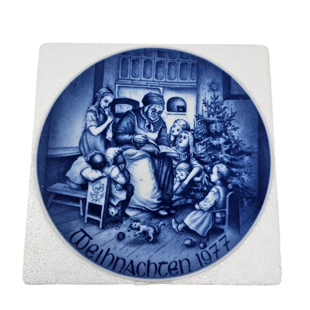 1977 BAREUTHER Christmas Plate Grandma Children Story Tree Bavaria Germany VTG - Picture 5 of 11